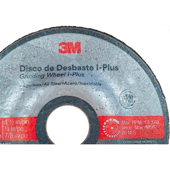 Disco Desbaste 3M - 4.1/2''X1/4''X7/8'' Disco Desbaste 3M - 4.1/2''X1/4''X7/8''