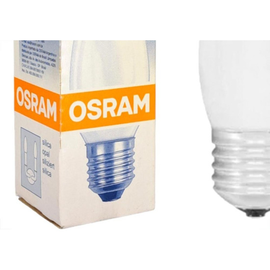 Lampada Vela Lisa Osram Silica 25Wx220V. - Kit C/5 Pecas Lampada Vela Lisa Osram Silica 25Wx220V. - Kit C/5 Pecas