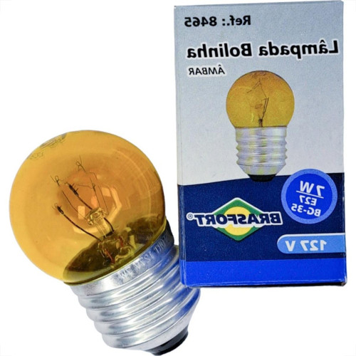 Lampada Bolinha Brasfort 7Wx127V. Ambar - Kit C/25 Pecas Lampada Bolinha Brasfort 7Wx127V. Ambar - Kit C/25 Pecas