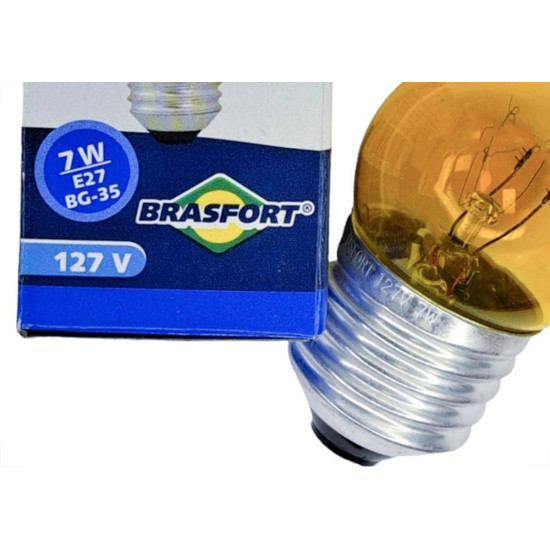 Lampada Bolinha Brasfort 7Wx127V. Ambar - Kit C/25 Pecas Lampada Bolinha Brasfort 7Wx127V. Ambar - Kit C/25 Pecas
