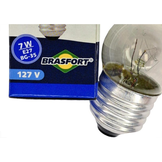 Lampada Bolinha Brasfort 7Wx127V. Clara - Kit C/25 Pecas Lampada Bolinha Brasfort 7Wx127V. Clara - Kit C/25 Pecas