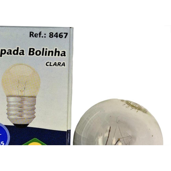 Lampada Bolinha Brasfort 7Wx127V. Clara - Kit C/25 Pecas Lampada Bolinha Brasfort 7Wx127V. Clara - Kit C/25 Pecas