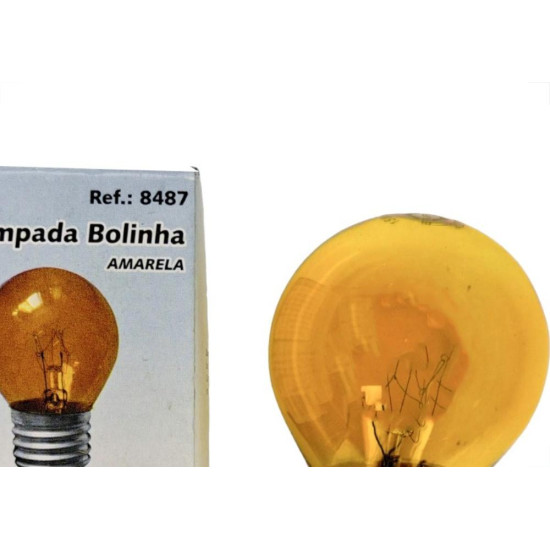 Lampada Colorida Brasfort 15Wx220V. Amarela - Kit C/21 Pecas