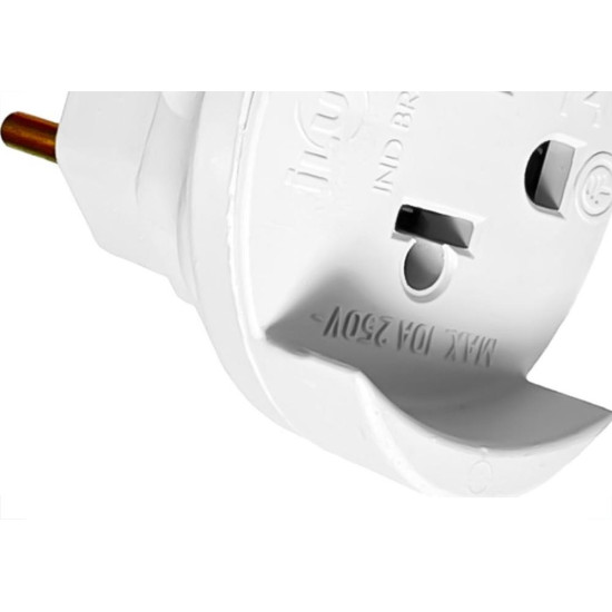 Pino Adaptador Ilumi Universal 2 Polos+Terra 10A. Branco - 1211Pct - Kit C/10 Pecas Pino Adaptador Ilumi Universal 2 Polos+Terra 10A. Branco - 1211Pct - Kit C/10 Pecas