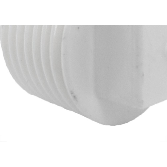 Plug Branco Krona Rosca 1/2'' - Kit C/50 Pecas Plug Branco Krona Rosca 1/2'' - Kit C/50 Pecas