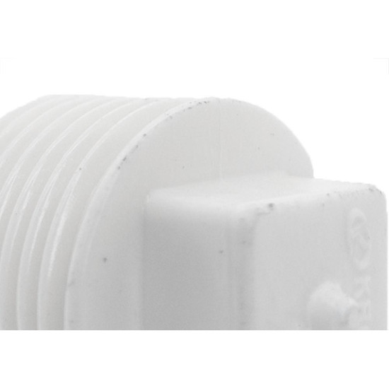 Plug Branco Krona Rosca 1/2'' - Kit C/50 Pecas Plug Branco Krona Rosca 1/2'' - Kit C/50 Pecas