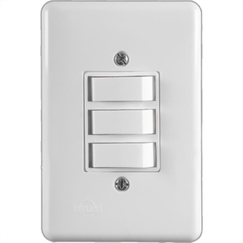 Conjunto Ilumi Stylus Branco Com Placa 3 Paralelos - 2027 Conjunto Ilumi Stylus Branco Com Placa 3 Paralelos - 2027