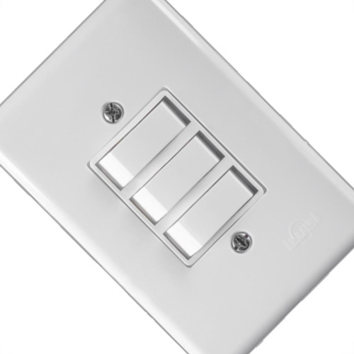Conjunto Ilumi Stylus Branco Com Placa 3 Paralelos - 2027 Conjunto Ilumi Stylus Branco Com Placa 3 Paralelos - 2027