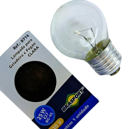 Lampada Para Geladeira/Fogao/Lustre Brasfort 25Wx220V. Clara Lampada Para Geladeira/Fogao/Lustre Brasfort 25Wx220V. Clara