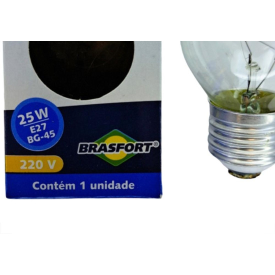 Lampada Para Geladeira/Fogao/Lustre Brasfort 25Wx220V. Clara Lampada Para Geladeira/Fogao/Lustre Brasfort 25Wx220V. Clara