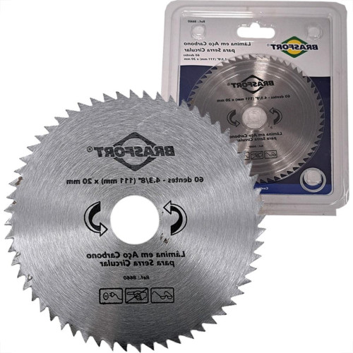 Serra Circular Aco Carbono Brasfort 4.3/8''X60 Dentes Serra Circular Aco Carbono Brasfort 4.3/8''X60 Dentes