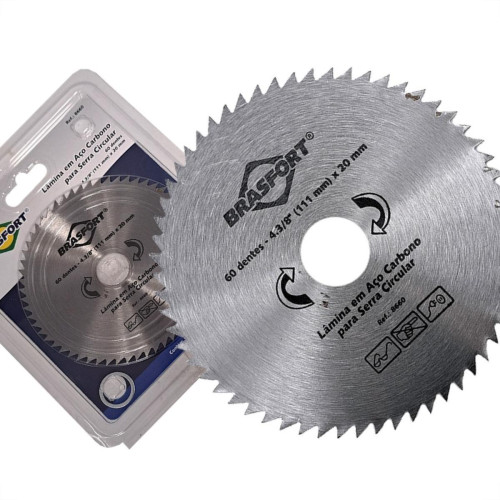 Serra Circular Aco Carbono Brasfort 4.3/8''X60 Dentes Serra Circular Aco Carbono Brasfort 4.3/8''X60 Dentes