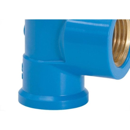 Te Azul Com Bucha De Latao Amanco 25X3/4'' Te Azul Com Bucha De Latao Amanco 25X3/4''