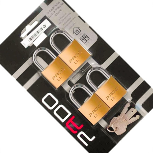 Cadeado Pado Chaves Iguais 25Mm Cartela Com 4 Pecas Cadeado Pado Chaves Iguais 25Mm Cartela Com 4 Pecas