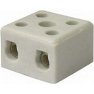 Conector Porcelana Morumbi 2 Polos - 6Mm Mp-248P . / Kit C/ 10 Peca