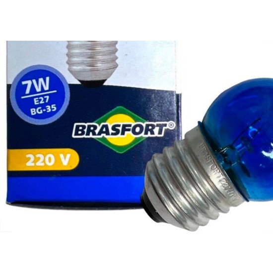 Lampada Bolinha Brasfort 7Wx220V. Azul - Kit C/25 Pecas Lampada Bolinha Brasfort 7Wx220V. Azul - Kit C/25 Pecas