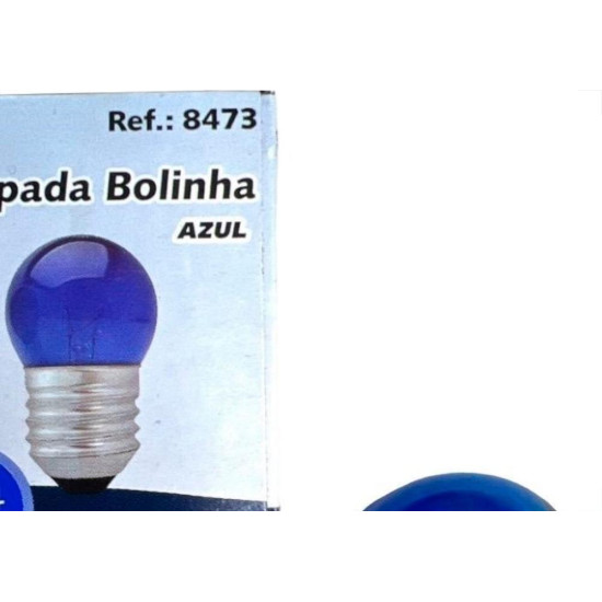 Lampada Bolinha Brasfort 7Wx220V. Azul - Kit C/25 Pecas Lampada Bolinha Brasfort 7Wx220V. Azul - Kit C/25 Pecas