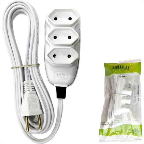 Extensao Ilumi Paralela 2 Polos 0,75Mm Branca - 3M - 17911 Extensao Ilumi Paralela 2 Polos 0,75Mm Branca - 3M - 17911