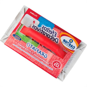 Desempenadeira Pvc Castor Grafiato 15 X 26Cm - 325