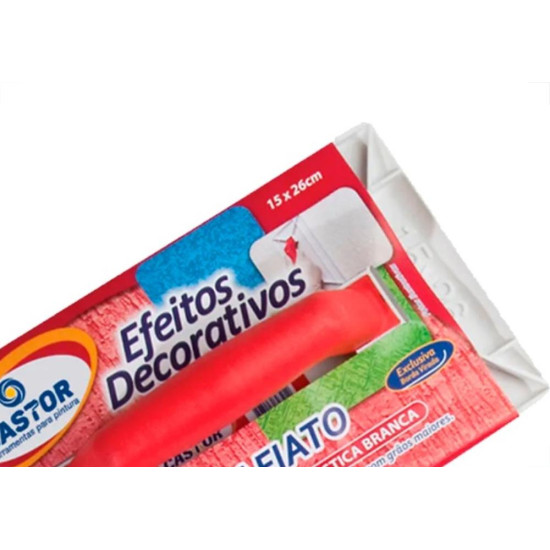 Desempenadeira Pvc Castor Grafiato 15 X 26Cm - 325
