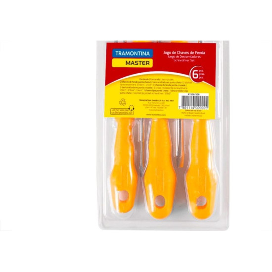 Chave Fenda/Phillips Tramontina Com 06 Pecas 41516/506 Chave Fenda/Phillips Tramontina Com 06 Pecas 41516/506