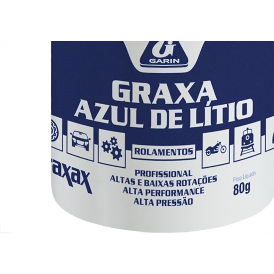 Graxa Garin Litio Azul Para Rolamento Pote 80G. Graxa Garin Litio Azul Para Rolamento Pote 80G.