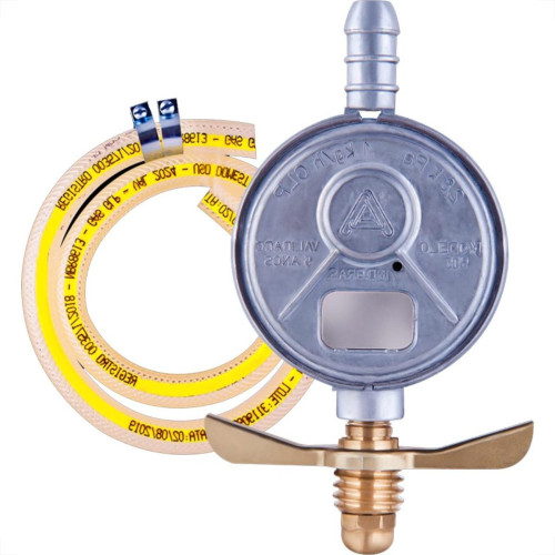 Regulador Gas Alianca Pequeno 1Kg/H Com Mangueira 0,80Cm - 505/01 Regulador Gas Alianca Pequeno 1Kg/H Com Mangueira 0,80Cm - 505/01