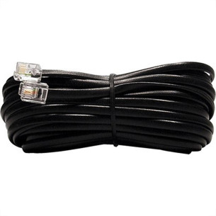 Extensao Fone-Fax Interneed Plug Plug - 3M Cartela Preta - Kit C/10 Pecas