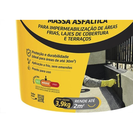 Otto Vedacit Massa Asfaltica Para Areas Frias Frioasfalto 3,9Kg. Otto Vedacit Massa Asfaltica Para Areas Frias Frioasfalto 3,9Kg.