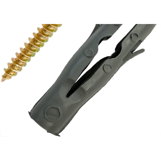Bucha Fixacao Para Tijolo Baiano Iv Plast Com Parafuso No.08 Pacote Com 100 Pecas Bucha Fixacao Para Tijolo Baiano Iv Plast Com Parafuso No.08 Pacote Com 100 Pecas