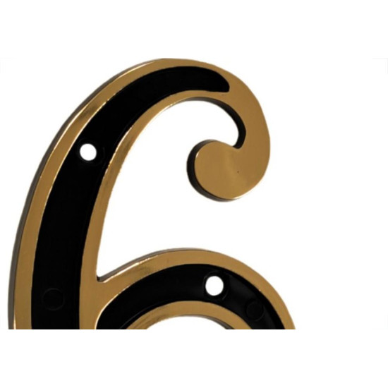 Numero Residencial Colonial Pvc Emave No.6 - Pacote Com 10 Pecas - Kit C/10 Cartelas