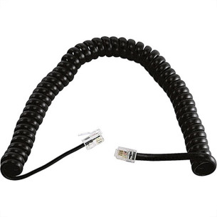 Cordao De Telefone Para Monofone 2M Espiral Interneed Preto