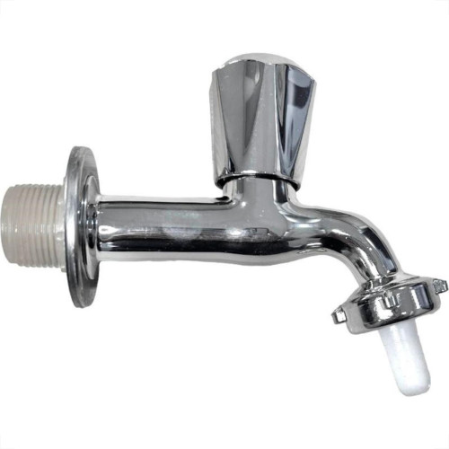 Torneira Jardim Metal Cromada Unifix 1130 Longa C-25 - 1/2''E 3/4'' - 1/4 Volta Torneira Jardim Metal Cromada Unifix 1130 Longa C-25 - 1/2''E 3/4'' - 1/4 Volta
