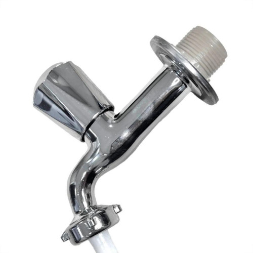 Torneira Jardim Metal Cromada Unifix 1130 Longa C-25 - 1/2''E 3/4'' - 1/4 Volta Torneira Jardim Metal Cromada Unifix 1130 Longa C-25 - 1/2''E 3/4'' - 1/4 Volta