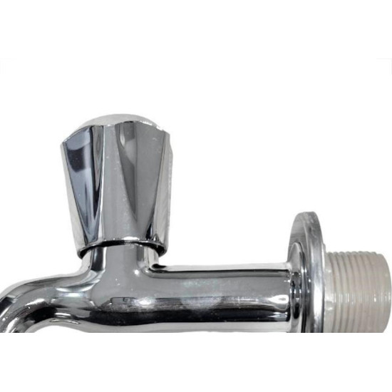 Torneira Jardim Metal Cromada Unifix 1130 Longa C-25 - 1/2''E 3/4'' - 1/4 Volta Torneira Jardim Metal Cromada Unifix 1130 Longa C-25 - 1/2''E 3/4'' - 1/4 Volta