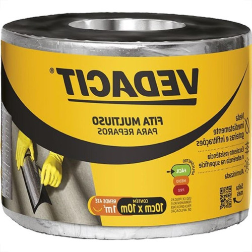 Fita Multiuso Otto Vedacit Autoadesiva 10Cm X 10M Fita Multiuso Otto Vedacit Autoadesiva 10Cm X 10M