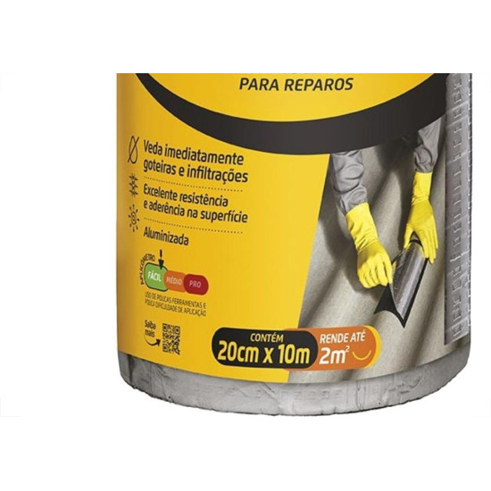 Fita Multiuso Otto Vedacit Autoadesiva 20Cm X 10M Fita Multiuso Otto Vedacit Autoadesiva 20Cm X 10M