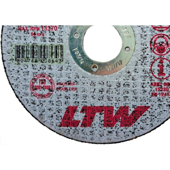 Disco Corte Ferro Carborundum 4.1/2''X1/8''X7/8''- 2 Telas Disco Corte Ferro Carborundum 4.1/2''X1/8''X7/8''- 2 Telas