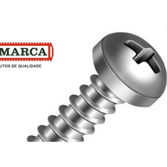 Parafuso Auto Atarraxante Inox Panela Philips Jomarca 3,9 X 13Mm - Kit C/2 Cartelas Parafuso Auto Atarraxante Inox Panela Philips Jomarca 3,9 X 13Mm - Kit C/2 Cartelas
