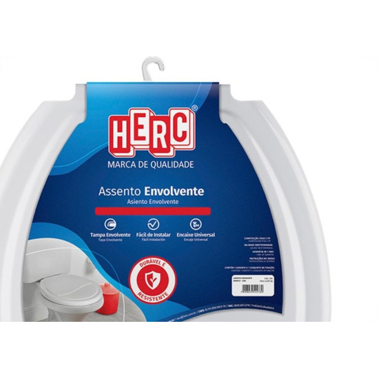 Assento Sanitario Herc Tampa Envolvente Cinza Claro 3386