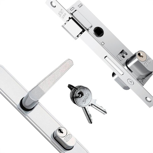 Fechadura Stam Estreita Externa 35Mm Inox Alavanca - 601-602/03 Fechadura Stam Estreita Externa 35Mm Inox Alavanca - 601-602/03