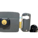 Fechadura Eletrica Hdl C-90 Af Dupla-Abre Por Fora 12V. Cinza