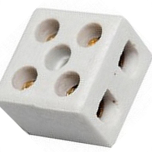 Conector Porcelana Foxlux 2 Polos 16Mm - Kit C/10 Pecas Conector Porcelana Foxlux 2 Polos 16Mm - Kit C/10 Pecas