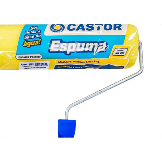 Rolo De Espuma Castor 23Cm Com Cabo - 134 Rolo De Espuma Castor 23Cm Com Cabo - 134