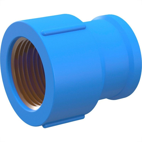 Luva Azul Com Bucha Latao Tigre 20Mmx1/2''