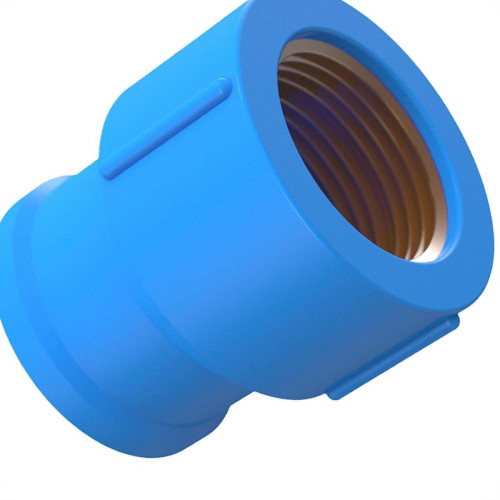 Luva Azul Com Bucha Latao Tigre 20Mmx1/2''