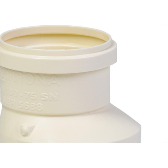 Reducao Excentrica Esgoto Krona 75X50Mm - Kit C/10 Pecas Reducao Excentrica Esgoto Krona 75X50Mm - Kit C/10 Pecas