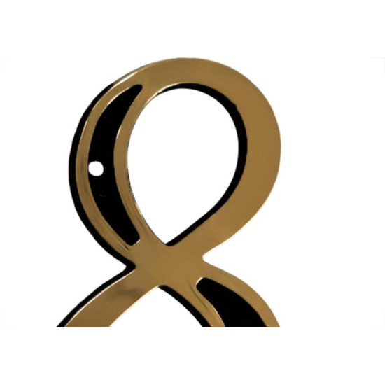 Numero Residencial Colonial Pvc Emave No.8 - Pacote Com 10 Pecas - Kit C/10 Cartelas