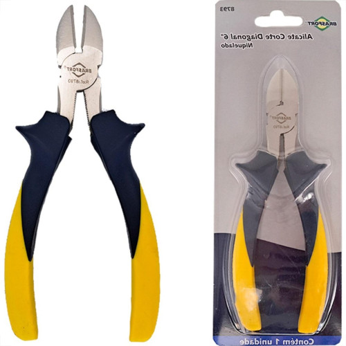 Alicate Corte Diagonal Brasfort 6'' Profissional Niquelado - 8793 Alicate Corte Diagonal Brasfort 6'' Profissional Niquelado - 8793