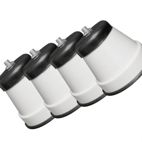 Pe De Geladeira Politex Pvc Redondo Branco Com 4 Pecas Pe De Geladeira Politex Pvc Redondo Branco Com 4 Pecas